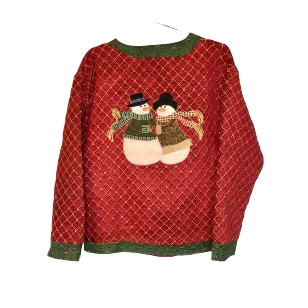 VINTAGE Tapestry Look Ugly Christmas Jacket XL/1X